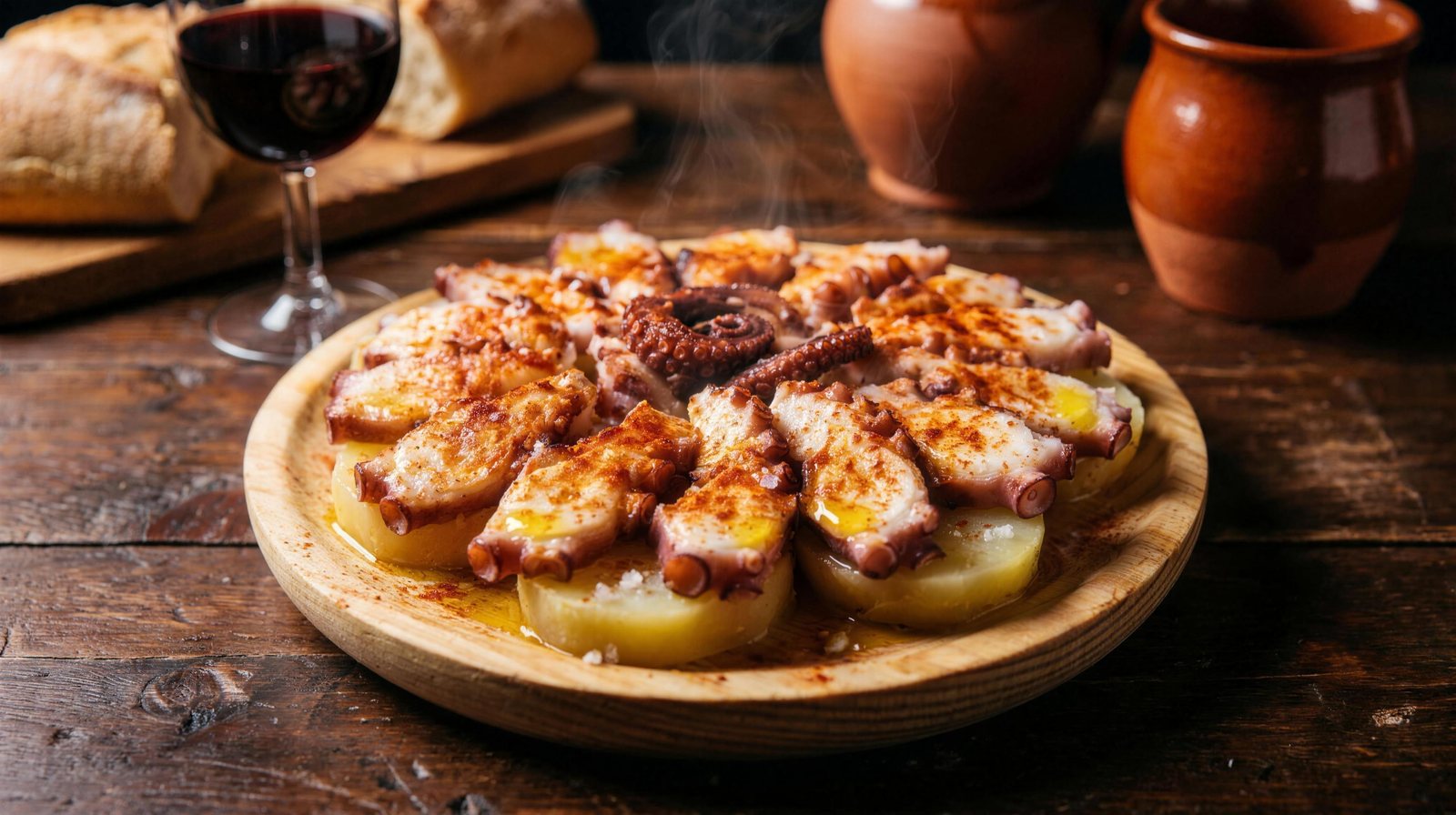 Pulpo a la gallega. La especialidad de La Pulperia de Girona